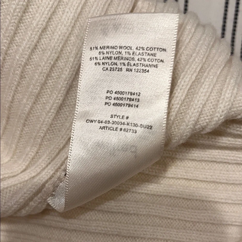 Aritzia Wilfred Cream Ribbed Crop Tank Top - Picture 5 of 5